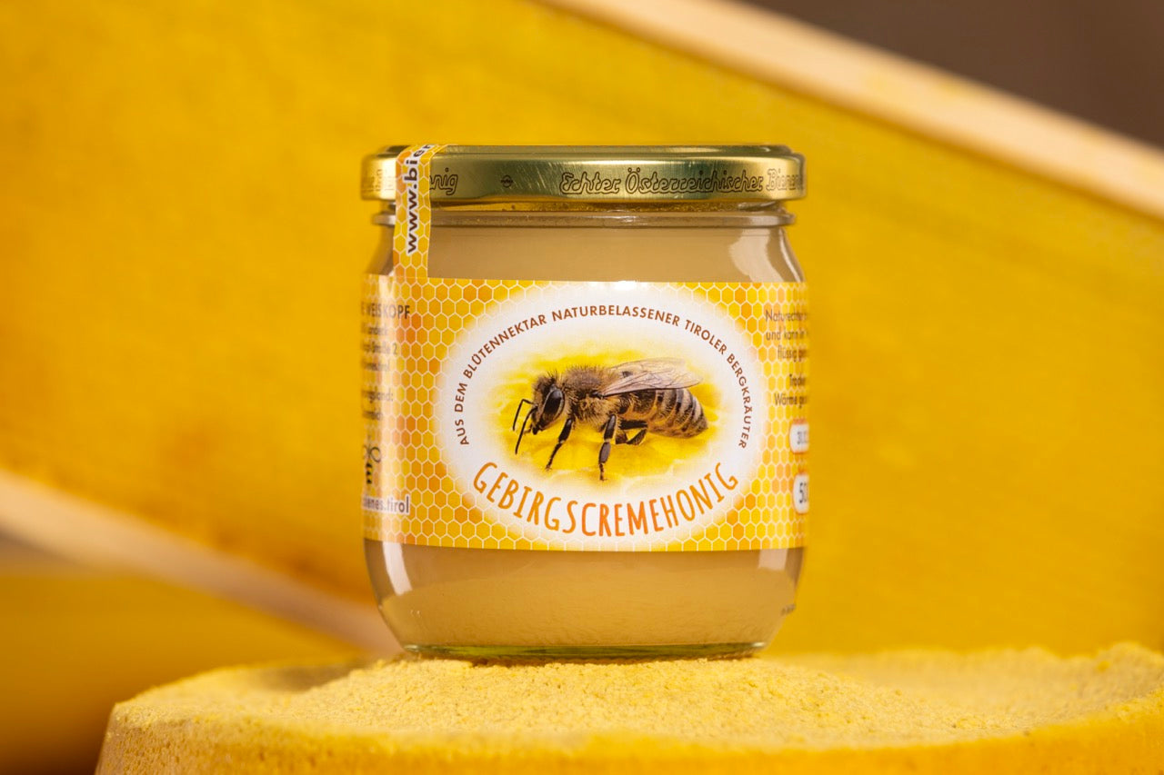Biene's Gebirgshonig creme aus dem Paznauntal - frische Ernte 2023 ab Mitte September erhältlich